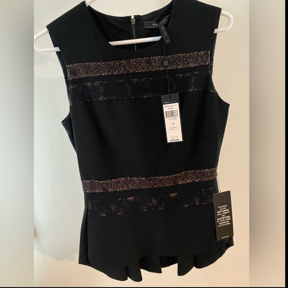 BCBG Sienna peplum top, size XS